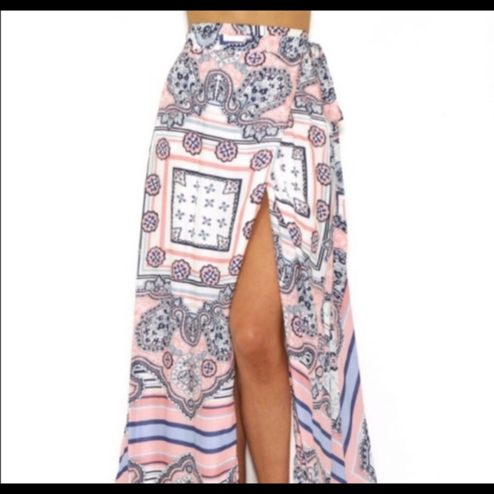 Jet set Diaries wrap Maxi skirt